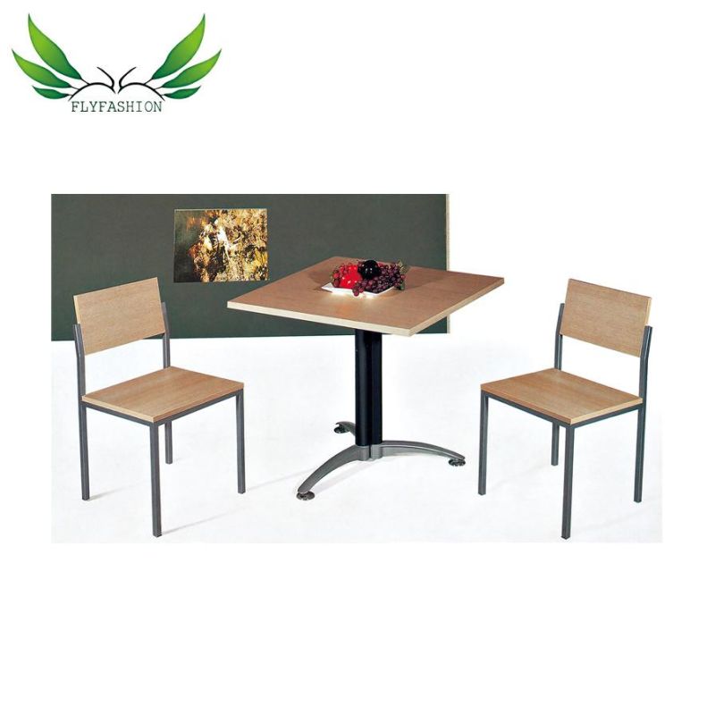 Wooden School Canteen Wood Table 4 Student Dining Table