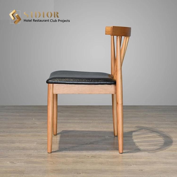 Cafe Furniture Modern Timber Chair Without Armrest
