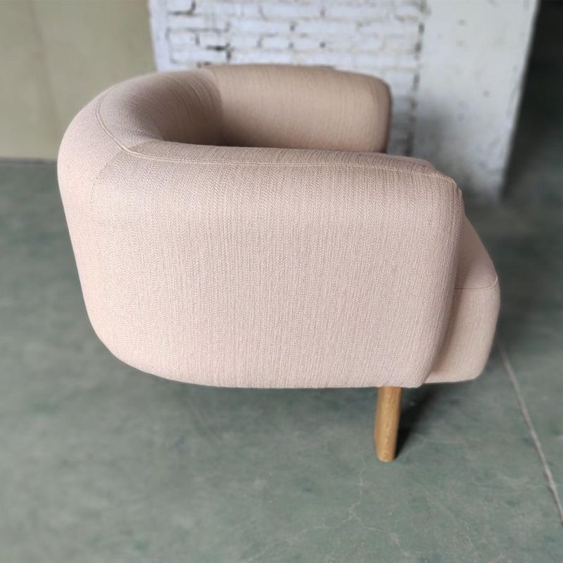 Living Room Single Sofa Pink Upholstery Lounge Chairs