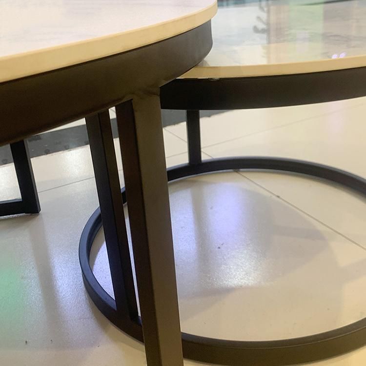 Nordic Office Reception Area Sofa Multifunction Coffee Table 70*70/50*50
