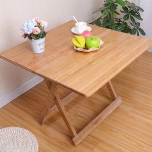 Fully Assembled Lightweight Foldable Bamboo Lipped Snack TV Dinner Table