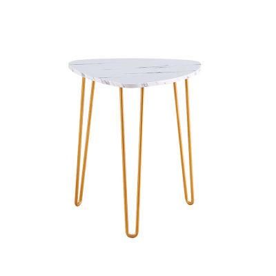 Contemporary Round Nesting Coffee Table Bent Black Gold Metal Side Glass Marble Stone MDF Wood Nest of 3 Table Set Nesting Table