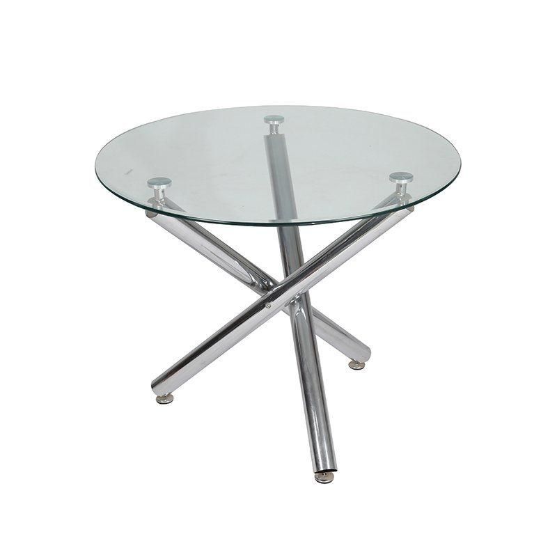 Small Spaces Tempered Glass Dining Table with 3 Legs