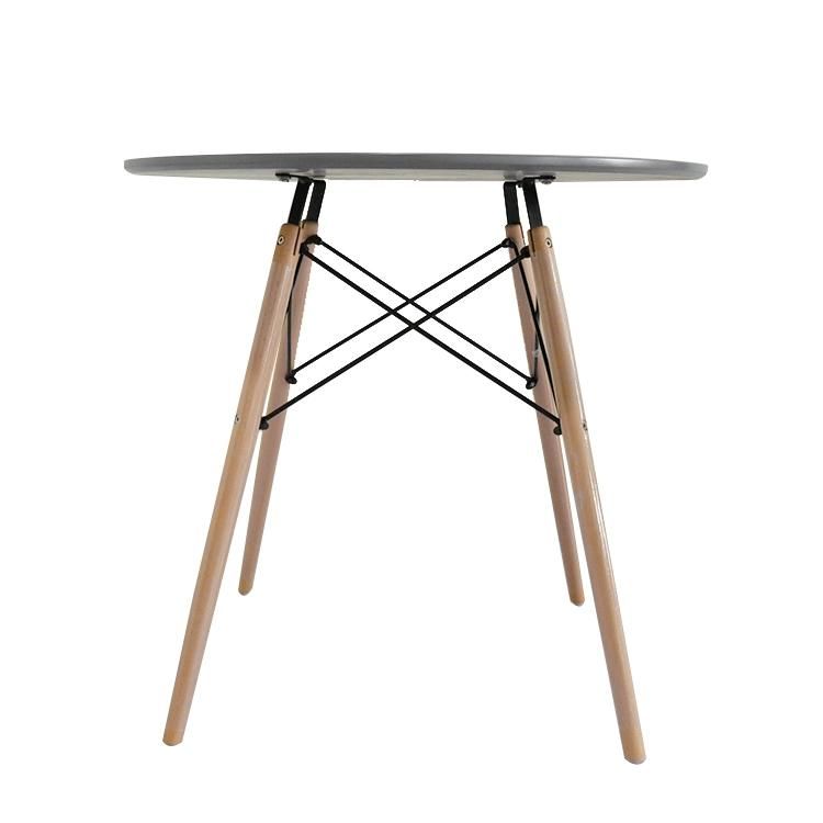 Chinese Bazhou Space Saving Small Round Wood Dining Table Cafe Designs Wooden Modern Decoration
