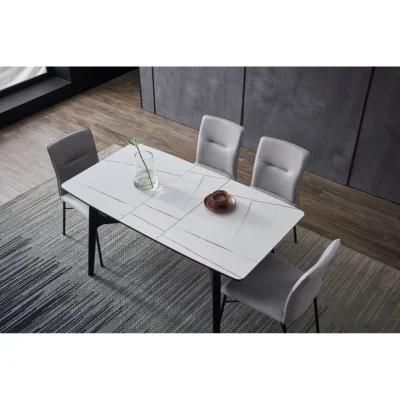 Modern Hotel Restaurant Furniture Set Kitchen Chair Wood Adjustable Dining Room Table for Home