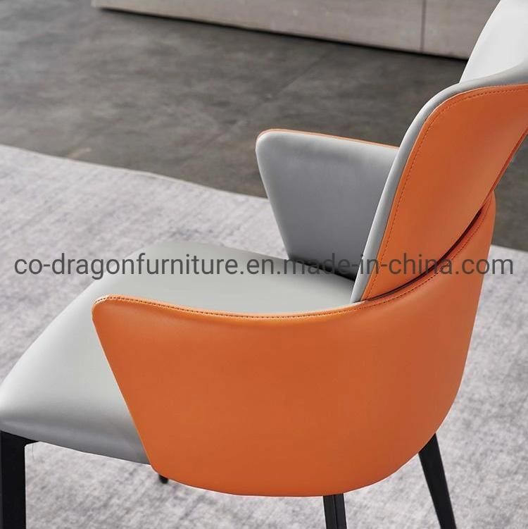 China Wholesale Dining Furniture High Back Leahter Steel Dining Chair