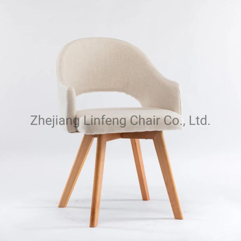 Modern Furniture Upholstered Vintage Wood Design High End Nordic Dining Chair