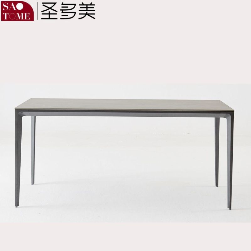 Modern Rock Furniture Aluminum Alloy Dining Table