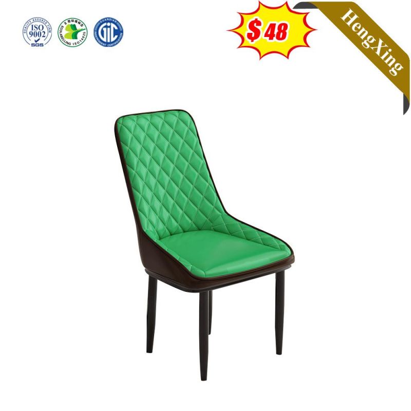 Modern Style Luxury Leisure Metal Coffee Chair Hotel Home Leather Furniture Dining Chair