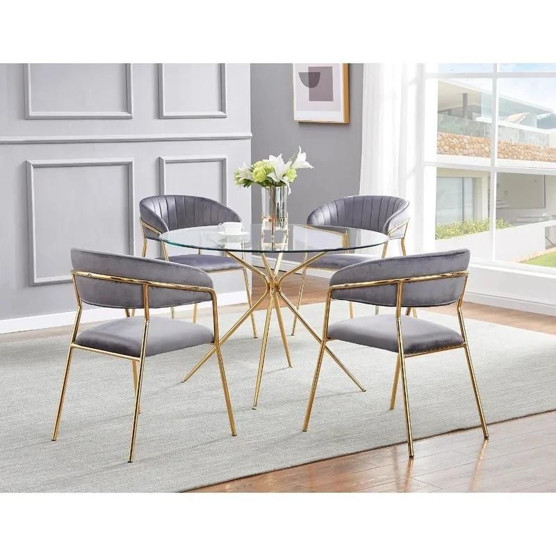 Home Furniture Modern Tempered Transparent Square Glass Dining Table