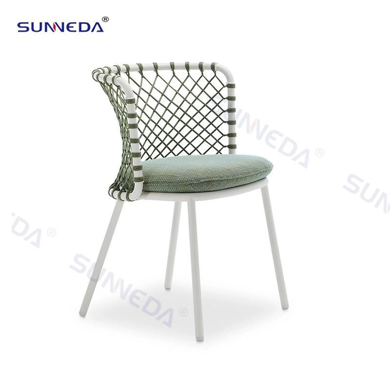 Aluminum Rope Dining Chair Outdoor Courtyard Dining Set