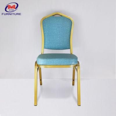 High End Royal Gold Metal Legs Banquet Hall Chair