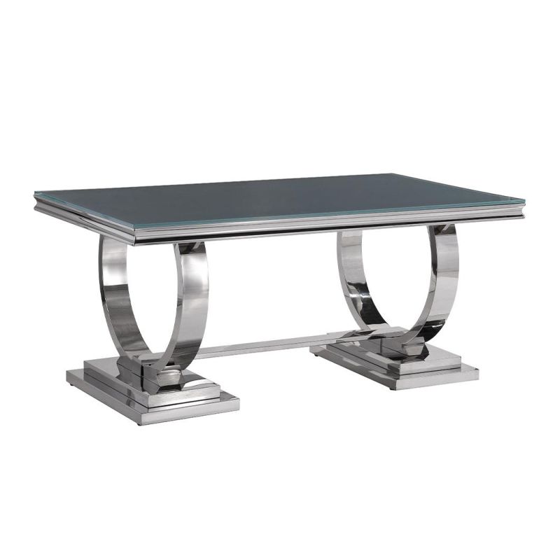 Wholesale New Design Household Stainless Steel Base Marble Top Dining Table