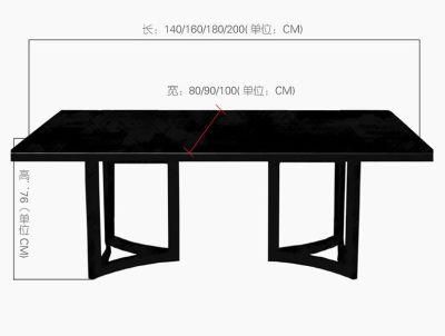 Light Luxury Flannel Sofa Seat Dessert Shop Leisure Tables with High Quality Hand Cut and Polished Marble