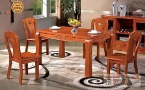 1 Table and 4 Side Chairs Solid Wood Dining Table Set