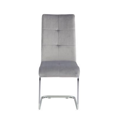 Fashionable PU Leather Chrome Dining Chairs with Chromed Legs Dining Chairs