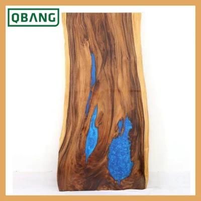 Live Edge Resin Inlay Top Epoxy Inlay Table Wood Dining Table