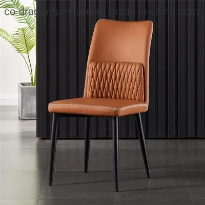 Wholesale Market Steel Dining Chair with Leather for Dining Furniture