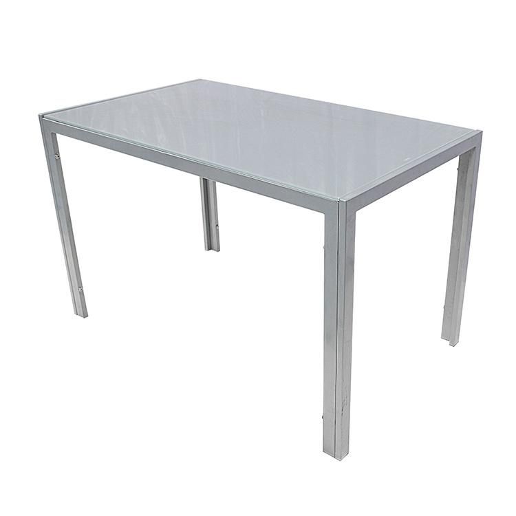 Popular Dining Furniture Tempered Glass Top Frame Restaurant Table