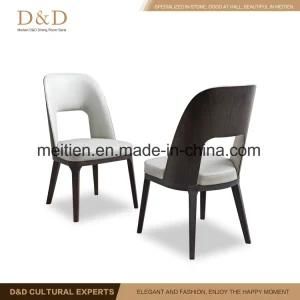 Oak Wooden Legs Tufted Upholstery Dining Chair for Dining Room