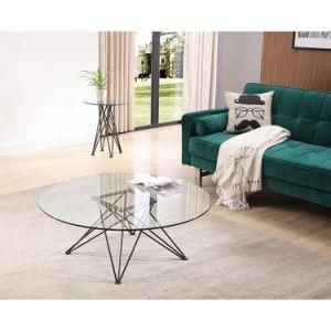 Hotel Furniture Living Room Tempered Glass Coffee Table