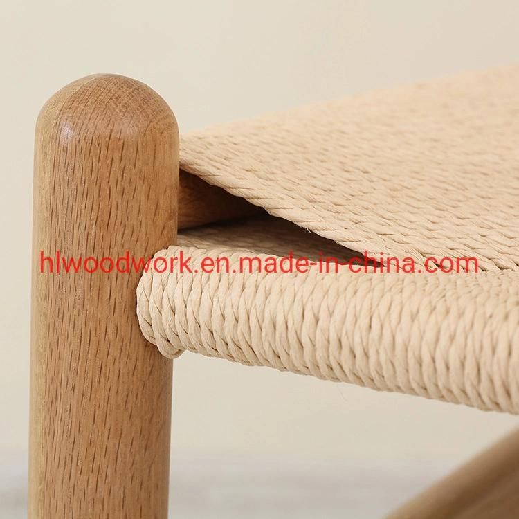 Dining Chair Dining Chair Ash Wood Frame Natural Color Rope Woven Seat Dining Chair Resteraunt Furniture