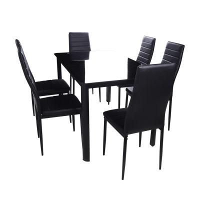 Glass and Metal Simple Modern Dining Room Set