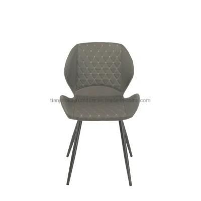 Nordic Style Foam Filled Dining Leather Chairs