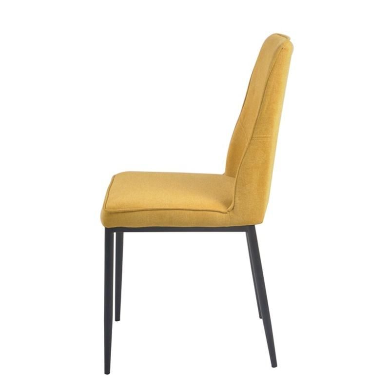 China Factory Modern High Quality Custom Metal Leg Fabric Dining Room Chair