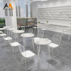 Wholesale Modern Cafe Chairs and Tables Metal Chinese Dining Table