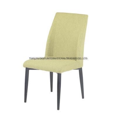 Modern Style Colorful Fabrics Chair Metal Leg High Back Quality Velvet Dining Chair