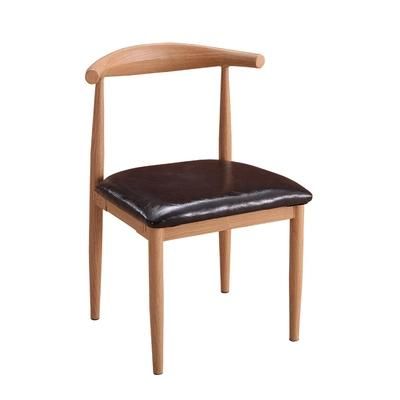 Hotel Restaurant Chairs Nordic Dining Room Furniture PU Leather Metal Dining Chair