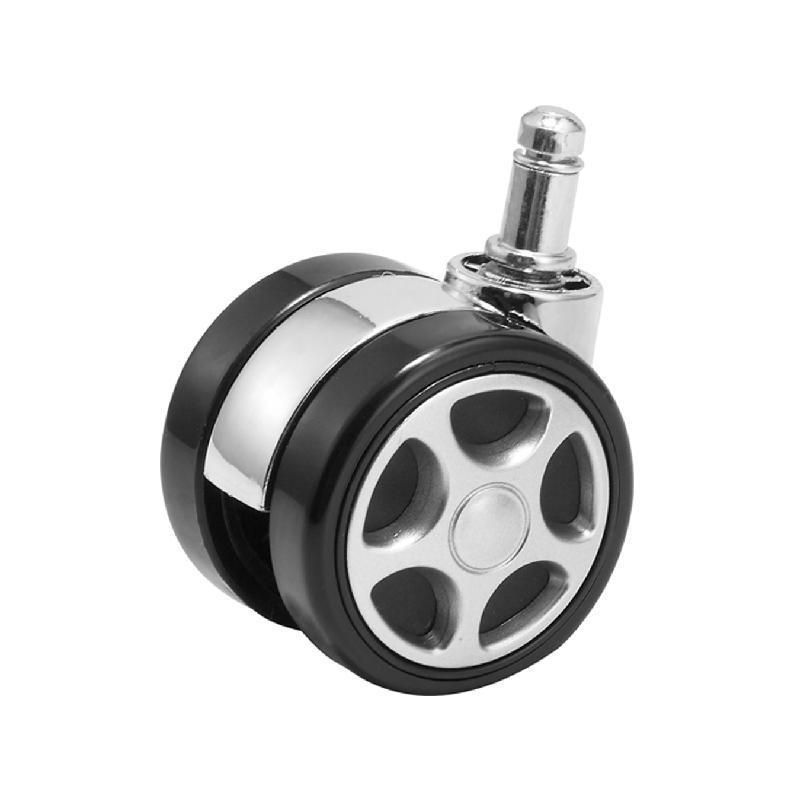 Light Duty 4 Inch PU Rollerblade Furniture Office Chair Caster Wheels Replacement Swivel Stem Wheels