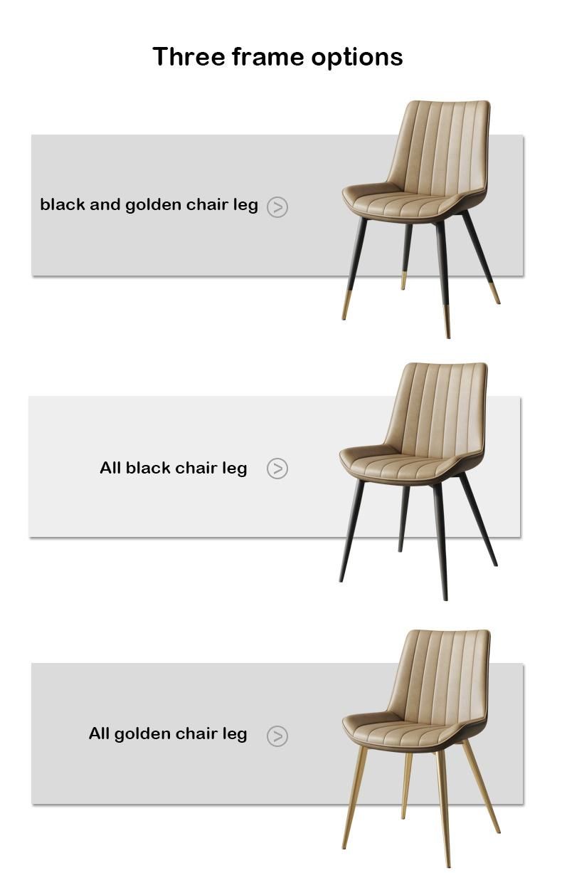 Wholesale Nordic Velvet Modern Luxury Design Furniture Dining Room Chairs Dining Chairs with Metal Legs Gold