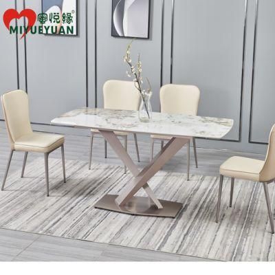 Factory Modern Restaurant Home Dinner Kitchen Furniture Marble Dining Table