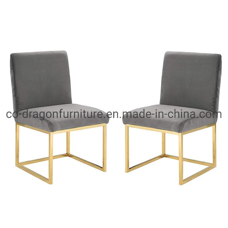 Wholesale Gold Steel Dining Chair with Fabric for Dining Furniture