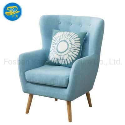 Solid Wood High Quality Fabric Leisure Style Dining Furniture Sofa