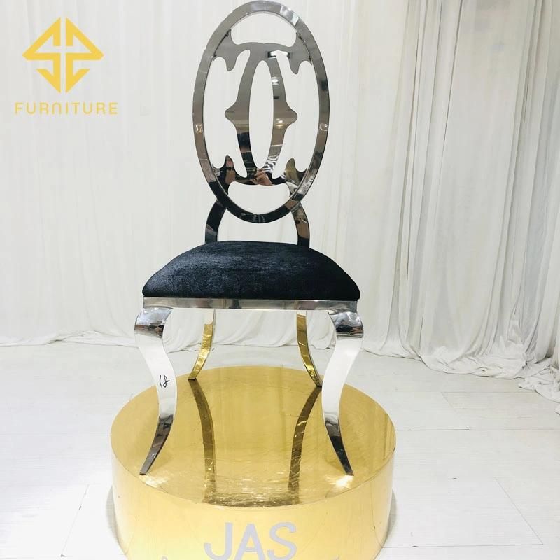 Sawa Special Design Metal Luxury Dining Chair with Leather Seat