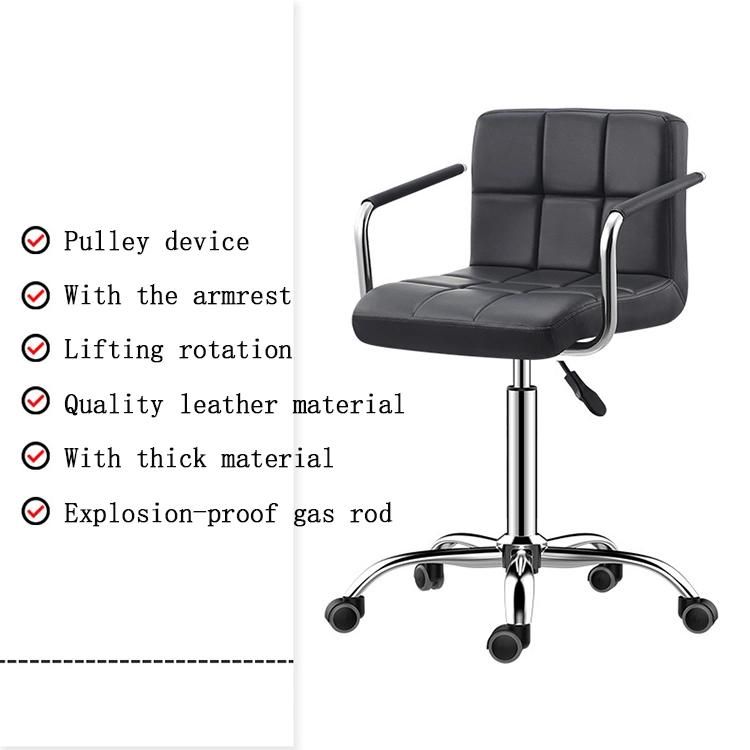 Factory Direct Sales Simplicity Office Chairs (new) Black PU Leather Removable Swivel Back Chair Lift