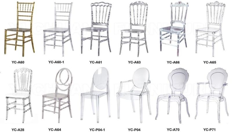 Hyc-A64-01 Modern White Decor Wedding Chiavari Acrylic Resin Phoenix Chair