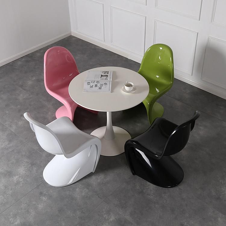 2022 Colorful Modern Restaurant Kitchen Cafe Design Sillas Plasticas Chaise Stackable Dining Plastic Chair
