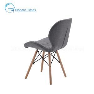 Outdoor Furniture Modern Nordic Mini Upholstered Seat Wooden Leg Restaurant Outdoor Dining Chair