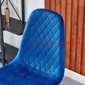 Backrest Navy Blue Velvet Dining Chairs