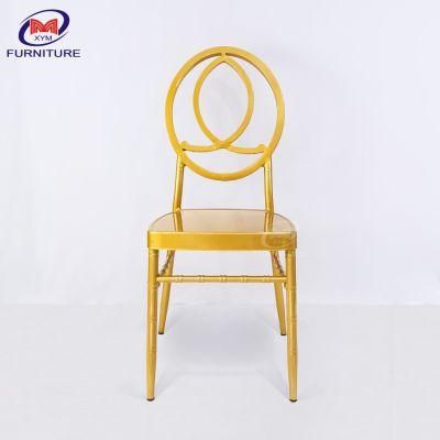 Wholesale Gold Aluminum Phoenix Pattern Circle Back Chiavari Chairs