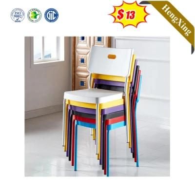 New Design Simple Portable Stacked Plastic Restaurant Furniture Dinging Chair