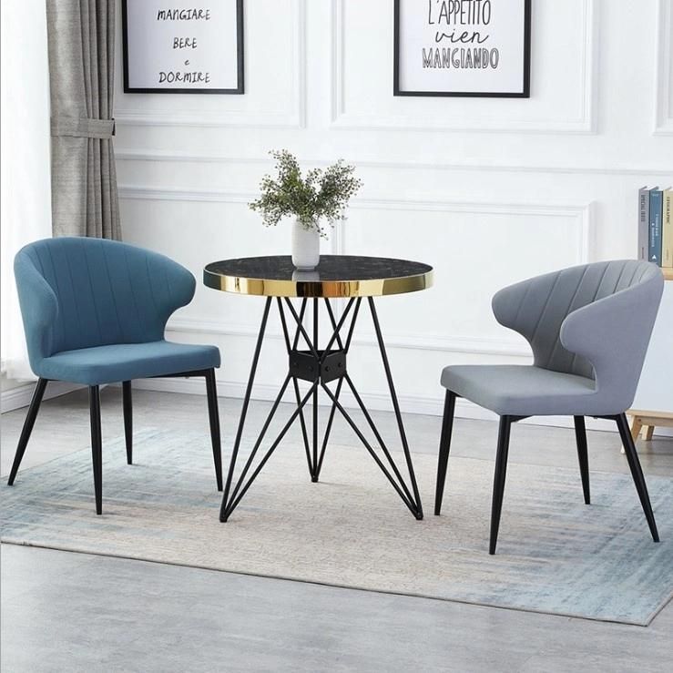 Contemporary Commercial Restaurant Modern Design Black Leg Pad Restaurant Fabric Dining Room Chairs