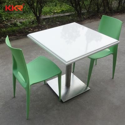 Stain-Resistance Four Seats Fast Food Restaurant Dining Table for Sale