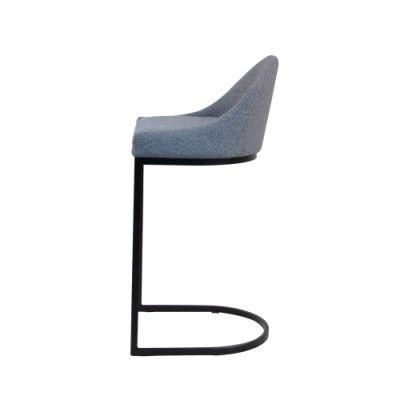 Back Luxury Golden Bar Stool Velvet Upholstery 3 Legs Bar Chair for Home Hotel Bar Counter Club High Chair