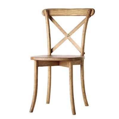 Kvj-5002 Solid Wood Kd Disassembled Crossback Dining Chair