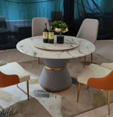 New Light Luxury Round Dining Table Living Room Modern Table